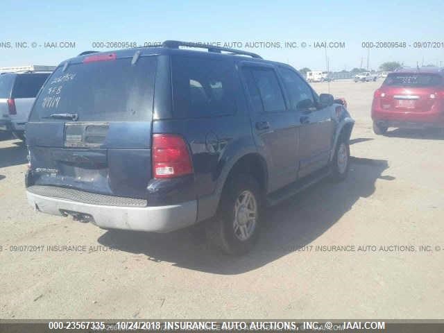 1FMZU63E02ZC35398 - 2002 FORD EXPLORER XLT Dark Blue photo 4