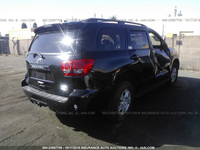 5TDBY5G13FS123178 - 2015 TOYOTA SEQUOIA SR5 BLACK photo 4