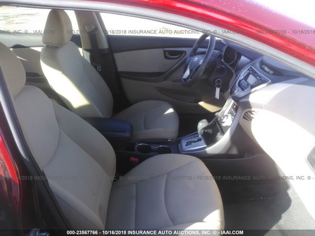 KMHDH4AE5CU424438 - 2012 HYUNDAI ELANTRA GLS/LIMITED RED photo 5