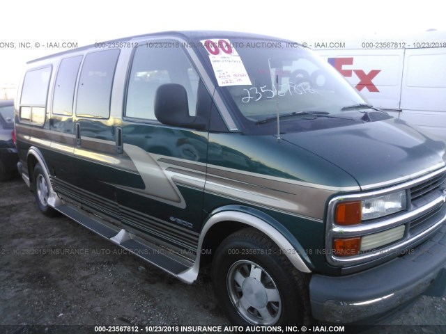 1GBFG15R1Y1203069 - 2000 CHEVROLET EXPRESS G1500  GREEN photo 1