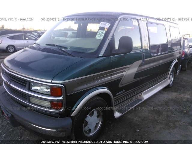 1GBFG15R1Y1203069 - 2000 CHEVROLET EXPRESS G1500  GREEN photo 2