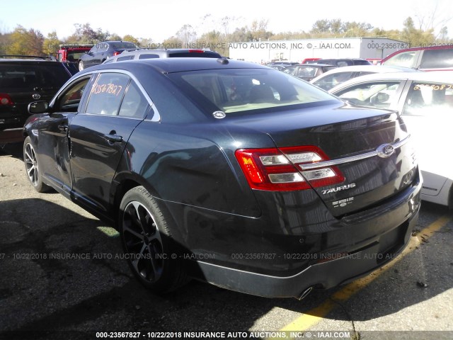 1FAHP2E8XEG133734 - 2014 FORD TAURUS SEL BLACK photo 3