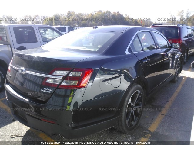 1FAHP2E8XEG133734 - 2014 FORD TAURUS SEL BLACK photo 4