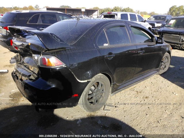 JA32U8FW7BU045468 - 2011 MITSUBISHI LANCER GTS BLACK photo 4