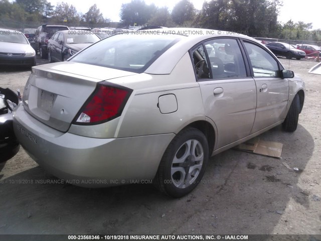 1G8AL52FX3Z115953 - 2003 SATURN ION LEVEL 3 BEIGE photo 4