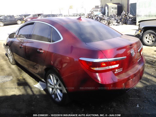 1G4PR5SK0E4170547 - 2014 BUICK VERANO CONVENIENCE RED photo 3