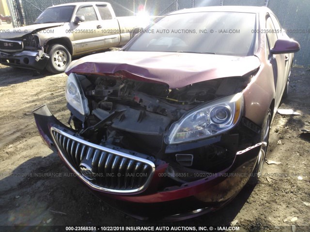 1G4PR5SK0E4170547 - 2014 BUICK VERANO CONVENIENCE RED photo 6