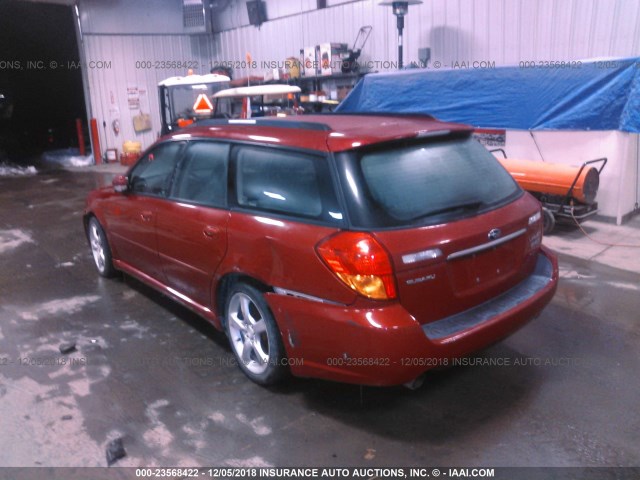 4S3BP676754319767 - 2005 SUBARU LEGACY GT LIMITED RED photo 3