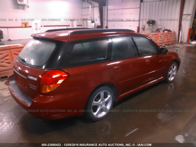 4S3BP676754319767 - 2005 SUBARU LEGACY GT LIMITED RED photo 4