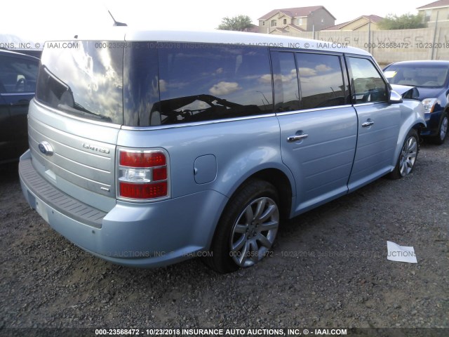 2FMEK63C29BA14000 - 2009 FORD FLEX LIMITED Light Blue photo 4