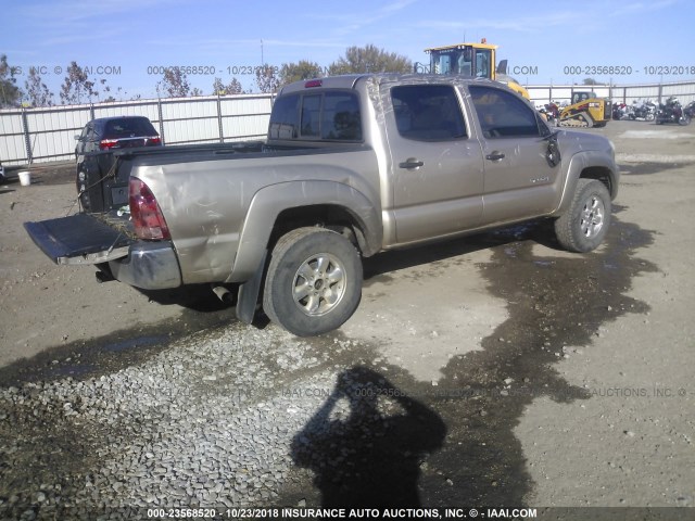 3TMJU62N47M034907 - 2007 TOYOTA TACOMA DOUBLE CAB PRERUNNER TAN photo 4