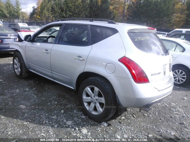 JN8AZ08W57W651686 - 2007 NISSAN MURANO SL/SE/S SILVER photo 3