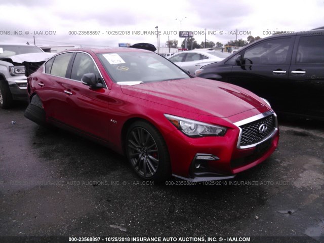 JN1FV7AP0JM461678 - 2018 INFINITI Q50 RED SPORT 400 RED photo 1