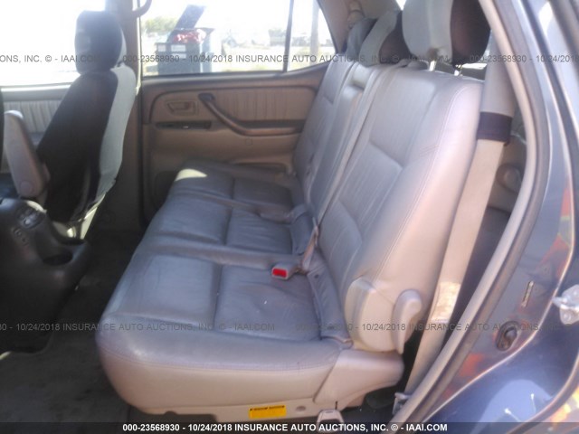 5TDBT48A46S266308 - 2006 TOYOTA SEQUOIA LIMITED BLUE photo 8