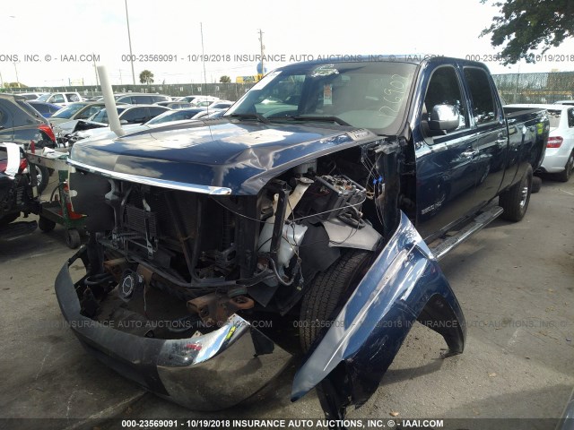 1GC4KZBG9AF126902 - 2010 CHEVROLET SILVERADO K3500 BLUE photo 2