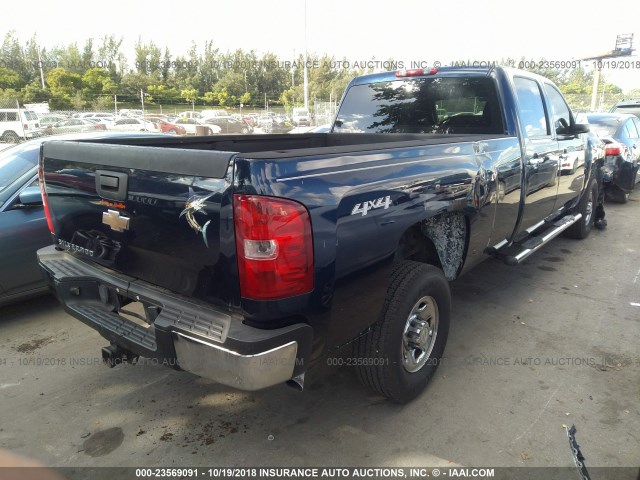 1GC4KZBG9AF126902 - 2010 CHEVROLET SILVERADO K3500 BLUE photo 4