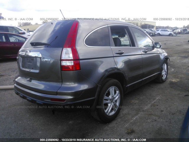 5J6RE4H78BL075459 - 2011 HONDA CR-V EXL BROWN photo 4