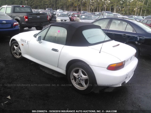 4USCH7322VLE01063 - 1997 BMW Z3 1.9 WHITE photo 3