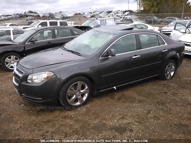 1G1ZD5E0XCF254052 - 2012 CHEVROLET MALIBU 2LT GRAY photo 2