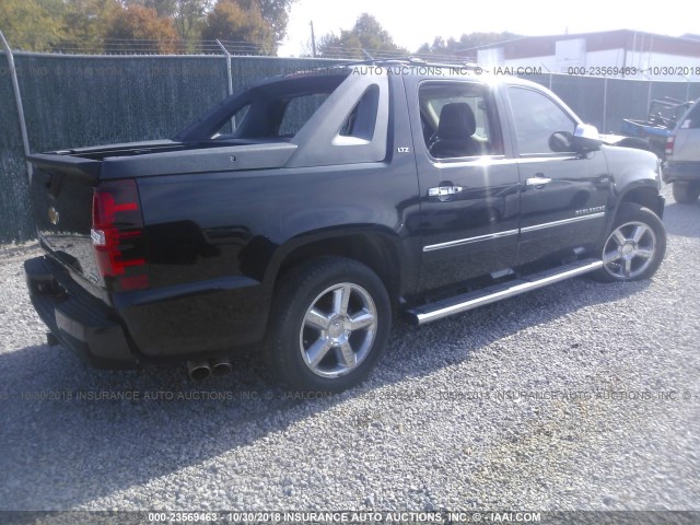 3GNTKGE77CG125672 - 2012 CHEVROLET AVALANCHE LTZ BLACK photo 4