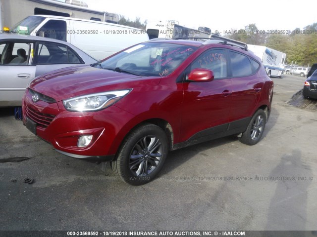 KM8JUCAG1FU958521 - 2015 HYUNDAI TUCSON LIMITED/SE RED photo 2