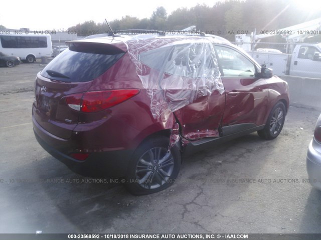 KM8JUCAG1FU958521 - 2015 HYUNDAI TUCSON LIMITED/SE RED photo 4