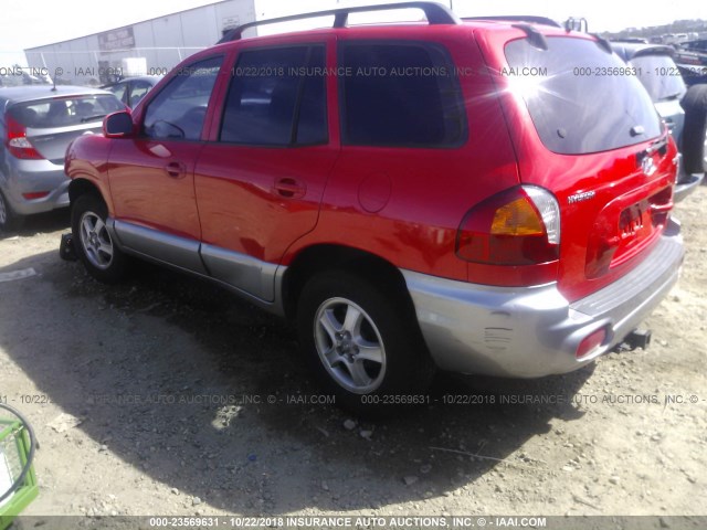 KM8SC13D43U538231 - 2003 HYUNDAI SANTA FE GLS/LX RED photo 3