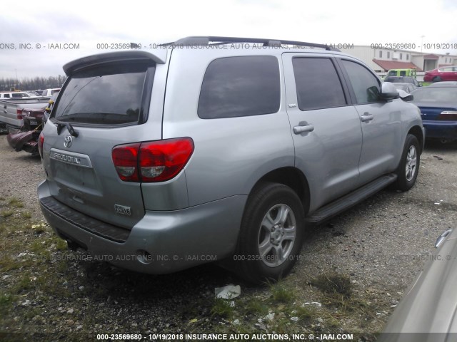 5TDZY5G16GS065812 - 2016 TOYOTA SEQUOIA SR5 SILVER photo 4