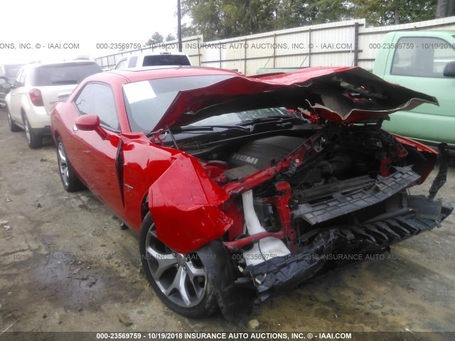 2C3CDZBT1FH701278 - 2015 DODGE CHALLENGER SXT PLUS RED photo 1