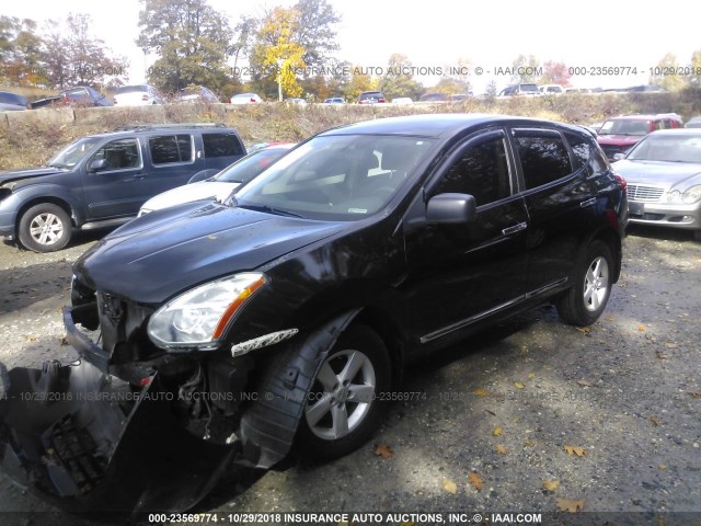 JN8AS5MV8CW704468 - 2012 NISSAN ROGUE S/SV BLACK photo 2