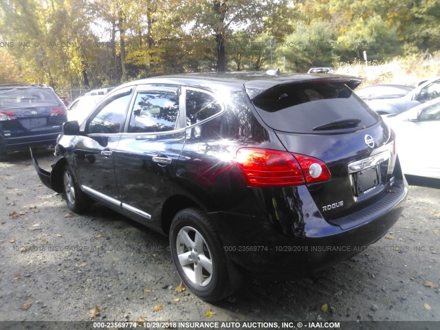 JN8AS5MV8CW704468 - 2012 NISSAN ROGUE S/SV BLACK photo 3