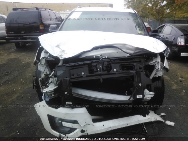 1FM5K8D87GGB03346 - 2016 FORD EXPLORER XLT WHITE photo 6