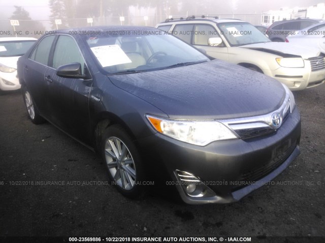 4T1BD1FK5CU027019 - 2012 TOYOTA CAMRY HYBRID/LE/XLE GRAY photo 1