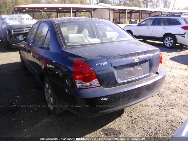 KMHDN46D75U992511 - 2005 HYUNDAI ELANTRA GLS/GT BLUE photo 3