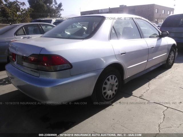 1HGCF86621A042222 - 2001 HONDA ACCORD VALUE SILVER photo 4