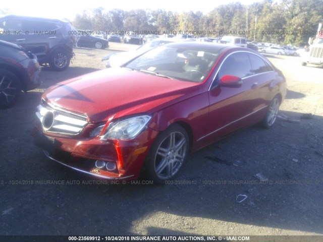 WDDKJ5GB8AF015795 - 2010 MERCEDES-BENZ E 350 RED photo 2