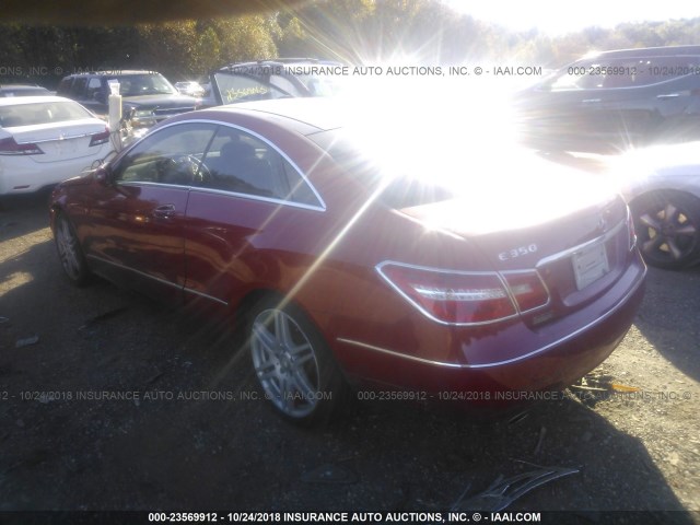 WDDKJ5GB8AF015795 - 2010 MERCEDES-BENZ E 350 RED photo 3