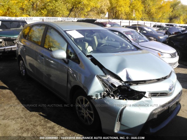 JTDZN3EU4FJ036685 - 2015 TOYOTA PRIUS V GREEN photo 1