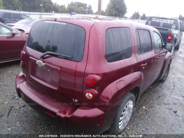 3GNDA13D08S591641 - 2008 CHEVROLET HHR LS Burdeos foto 4