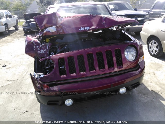 1C4NJPFB2ED893261 - 2014 JEEP PATRIOT LATITUDE RED photo 6