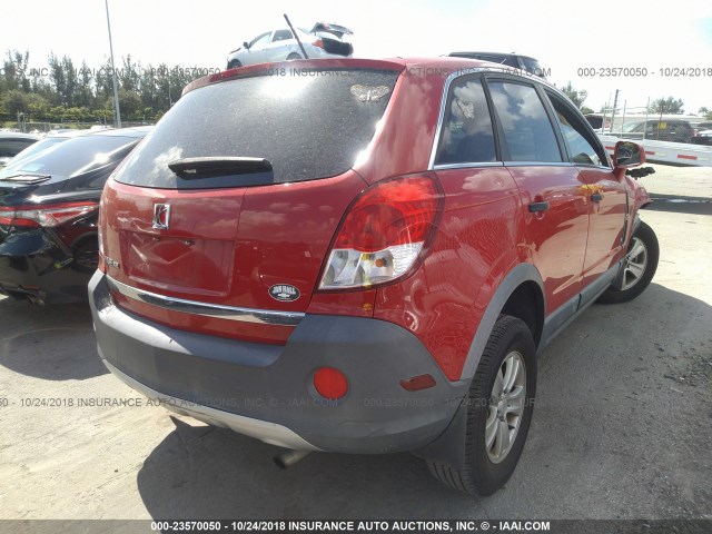 3GSCL33P99S518701 - 2009 SATURN VUE XE RED photo 4