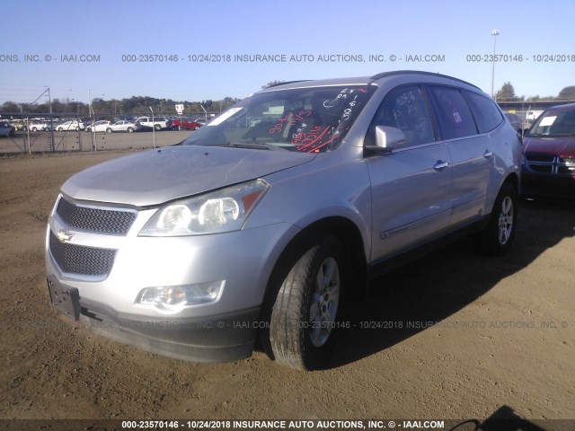 1GNER23D29S180516 - 2009 CHEVROLET TRAVERSE LT SILVER photo 2