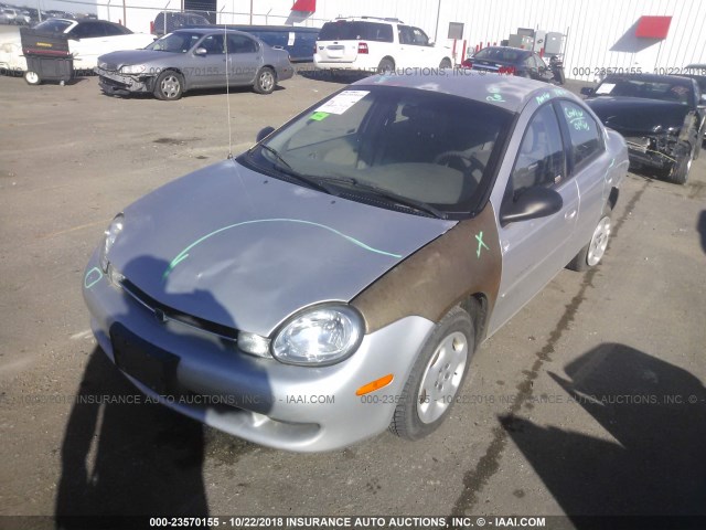 1B3ES46C21D230885 - 2001 DODGE NEON SE/ES SILVER photo 2