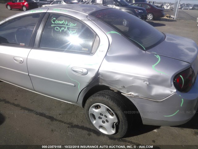 1B3ES46C21D230885 - 2001 DODGE NEON SE/ES SILVER photo 6