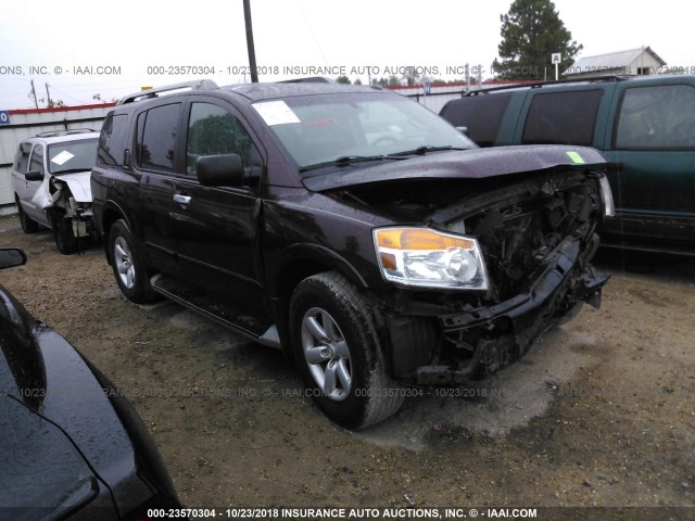 5N1BA0ND3EN602480 - 2014 NISSAN ARMADA SV/SL/PLATINUM MAROON photo 1