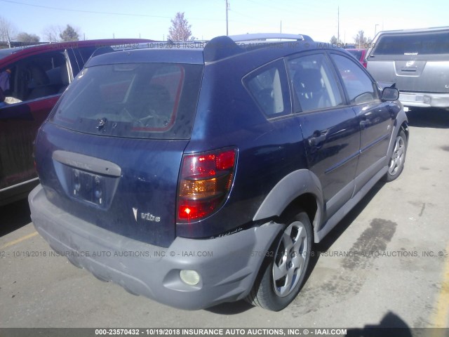 5Y2SL63895Z448308 - 2005 PONTIAC VIBE BLUE photo 4