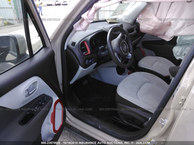 ZACCJABT2FPB87087 - 2015 JEEP RENEGADE LATITUDE TAN photo 5