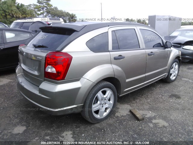 1B3HB48B38D503277 - 2008 DODGE CALIBER GOLD photo 4