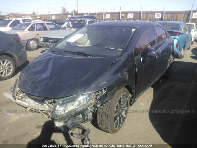 19XFB2F9XFE035649 - 2015 HONDA CIVIC EXL GRAY photo 2