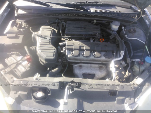 2HGES163X5H600066 - 2005 HONDA CIVIC DX VP SILVER photo 10